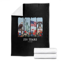250 Years American 1776 2026 Throw Blanket 250th 4th July Independence Day Eagle Statue of Liberty Flag