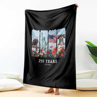 250 Years American 1776 2026 Throw Blanket 250th 4th July Independence Day Eagle Statue of Liberty Flag
