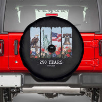 250 Years American 1776 2026 Spare Tire Cover 250th 4th July Independence Day Eagle Statue of Liberty Flag