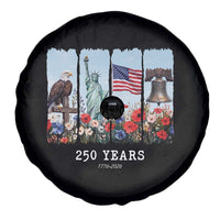 250 Years American 1776 2026 Spare Tire Cover 250th 4th July Independence Day Eagle Statue of Liberty Flag