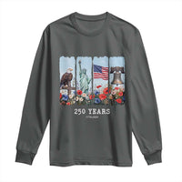 250 Years American 1776 2026 Long Sleeve Shirt 250th 4th July Independence Day Eagle Statue of Liberty Flag