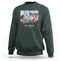 250 Years American 1776 2026 Sweatshirt 250th 4th July Independence Day Eagle Statue of Liberty Flag