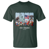 250 Years American 1776 2026 T Shirt 250th 4th July Independence Day Eagle Statue of Liberty Flag