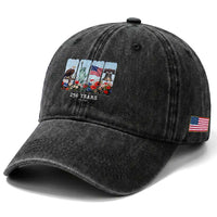 250 Years American 1776 2026 Washed Cotton Baseball Cap 250th 4th July Independence Day Eagle Statue of Liberty Flag
