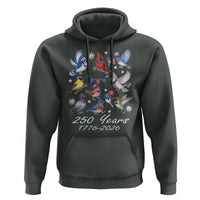 USA 250th Anniversary Bird Hoodie Patriotic American Birds Independence Day Birdwatchers Birders