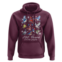 USA 250th Anniversary Bird Hoodie Patriotic American Birds Independence Day Birdwatchers Birders