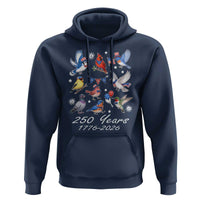 USA 250th Anniversary Bird Hoodie Patriotic American Birds Independence Day Birdwatchers Birders