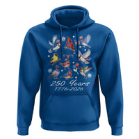 USA 250th Anniversary Bird Hoodie Patriotic American Birds Independence Day Birdwatchers Birders