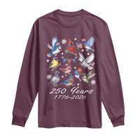 USA 250th Anniversary Bird Long Sleeve Shirt Patriotic American Birds Independence Day Birdwatchers Birders