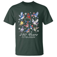 USA 250th Anniversary Bird T Shirt Patriotic American Birds Independence Day Birdwatchers Birders