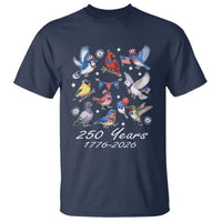 USA 250th Anniversary Bird T Shirt Patriotic American Birds Independence Day Birdwatchers Birders