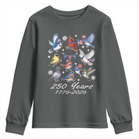 USA 250th Anniversary Bird Youth Sweatshirt Patriotic American Birds Independence Day Birdwatchers Birders
