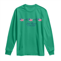 250th Anniversary USA Long Sleeve Shirt American Flag Dainty Bow 4th of July