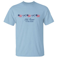 250th Anniversary USA T Shirt American Flag Dainty Bow 4th of July