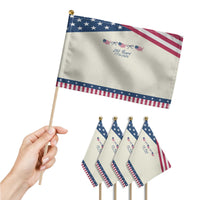 250th Anniversary USA Patriotic Handheld Flag American Flag Dainty Bow 4th of July