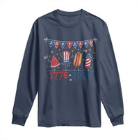 250 Years American 1776 2026 Long Sleeve Shirt Patriotic Watermelon Hotdog Firework 250th 4th July Independence Day