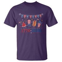 250 Years American 1776 2026 T Shirt Patriotic Watermelon Hotdog Firework 250th 4th July Independence Day