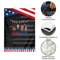 250 Years American 1776 2026 Patriotic Garden Flag Watermelon Hotdog Firework 250th 4th July Independence Day