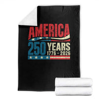 250th Anniversary USA Throw Blanket Retro 250 Years American 1776 2026 US Flag
