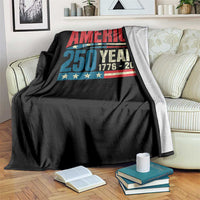 250th Anniversary USA Throw Blanket Retro 250 Years American 1776 2026 US Flag