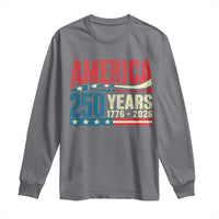 250th Anniversary USA Long Sleeve Shirt Retro 250 Years American 1776 2026 US Flag