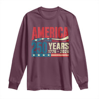 250th Anniversary USA Long Sleeve Shirt Retro 250 Years American 1776 2026 US Flag