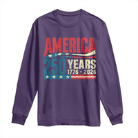 250th Anniversary USA Long Sleeve Shirt Retro 250 Years American 1776 2026 US Flag