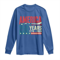 250th Anniversary USA Long Sleeve Shirt Retro 250 Years American 1776 2026 US Flag