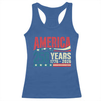 250th Anniversary USA Racerback Tank Top Retro 250 Years American 1776 2026 US Flag