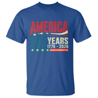 250th Anniversary USA T Shirt Retro 250 Years American 1776 2026 US Flag