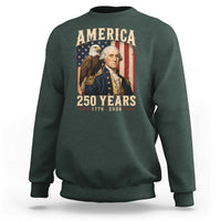 America 250 Years George Washington Sweatshirt Retro Eagle 250th Anniversary USA Flag 1776 2026