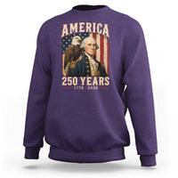 America 250 Years George Washington Sweatshirt Retro Eagle 250th Anniversary USA Flag 1776 2026