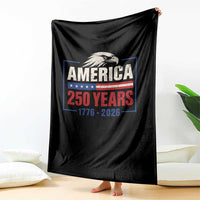 250 Anniversary USA Throw Blanket Retro Eagle 250 Years Of Freedom 1776 2026