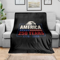 250 Anniversary USA Throw Blanket Retro Eagle 250 Years Of Freedom 1776 2026