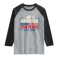 250 Anniversary USA Raglan Shirt Retro Eagle 250 Years Of Freedom 1776 2026