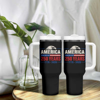 250 Anniversary USA Tumbler With Handle Retro Eagle 250 Years Of Freedom 1776 2026