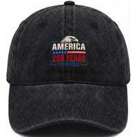 250 Anniversary USA Washed Cotton Baseball Cap Retro Eagle 250 Years Of Freedom 1776 2026