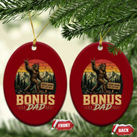 Bigfoot Bonus Dad Ceramic Ornament Retro Stepdad Fathers Day Gifts