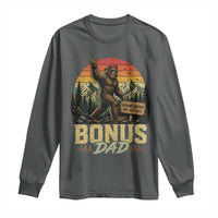 Bigfoot Bonus Dad Long Sleeve Shirt Retro Stepdad Fathers Day Gifts
