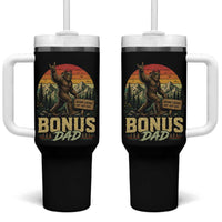Bigfoot Bonus Dad Tumbler With Handle Retro Stepdad Fathers Day Gifts