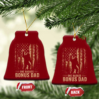 One Badass Bonus Dad Ceramic Ornament Vintage Bigfoot Stepdad American Flag