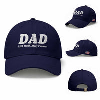 Funny Dad Baseball Cap Like Mom Only Funner Fathers Day