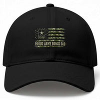 Proud Army Bonus Dad Baseball Cap Vintage Stepdad Birthday Step Dad Camo US Flag