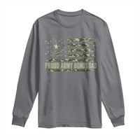 Proud Army Bonus Dad Long Sleeve Shirt Vintage Stepdad Birthday Step Dad Camo US Flag