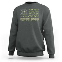 Proud Army Bonus Dad Sweatshirt Vintage Stepdad Birthday Step Dad Camo US Flag