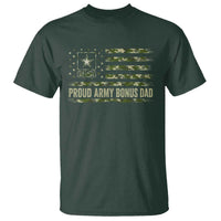 Proud Army Bonus Dad T Shirt Vintage Stepdad Birthday Step Dad Camo US Flag