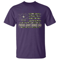 Proud Army Bonus Dad T Shirt Vintage Stepdad Birthday Step Dad Camo US Flag