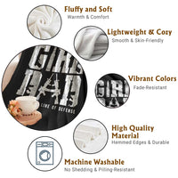 Girl Dad Throw Blanket Vintage Her First Line Of Defense Gun Lovers Fathers Day