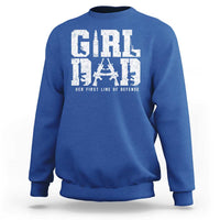 Girl Dad Sweatshirt Vintage Her First Line Of Defense Gun Lovers Fathers Day