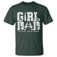 Girl Dad T Shirt Vintage Her First Line Of Defense Gun Lovers Fathers Day